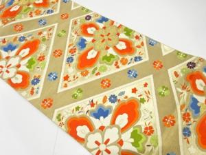 アンティーク　菱華紋織り出し袋帯（材料）